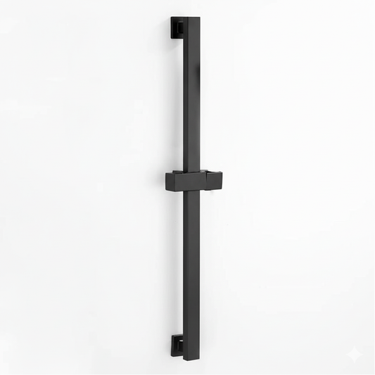 Shower Sliding Rail with Adjustable Height & Angle | Made of Stainless Steel | Black Color | Wall-Mounted