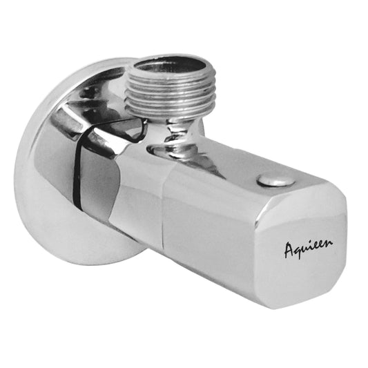 Angle Cock with Wall Flange in Chrome Finish | Heavy-Duty Brass Made | Blanco Series | Multi-Purpose Tap