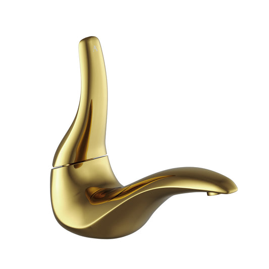Deck Mounted Basin Mixer Tap in Gold Finish | Heavy-Duty Brass Made | Hot & Cold Water Tap | Dove Series