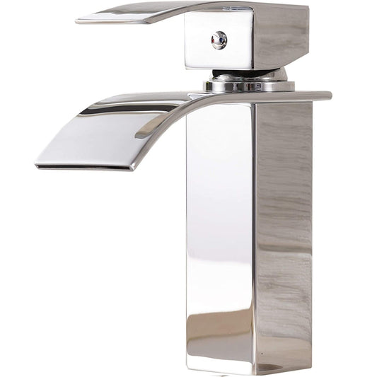 Deck Mounted Basin Mixer Tap in Chrome Finish | Heavy-Duty Brass Made | Hot & Cold Water Tap | Cascada Series