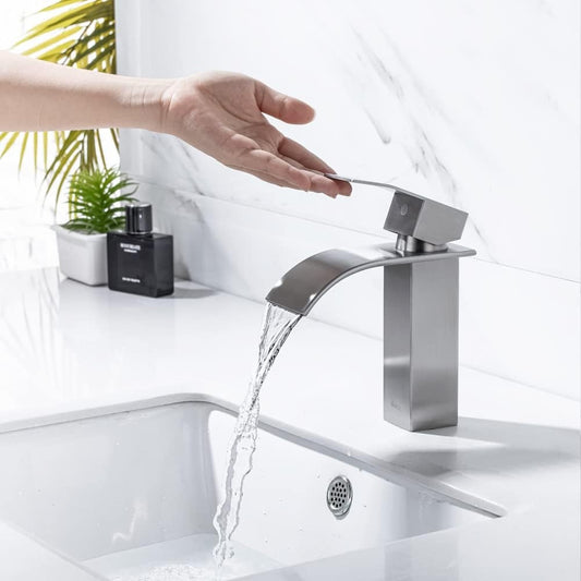 Deck Mounted Basin Mixer Tap in Chrome Finish | Heavy-Duty Brass Made | Hot & Cold Water Tap | Cascada Series
