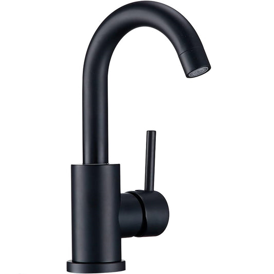 Deck Mounted Basin Mixer Tap in Matte Black Finish | Heavy-Duty Brass Made | Hot & Cold Water Tap | Flora Series