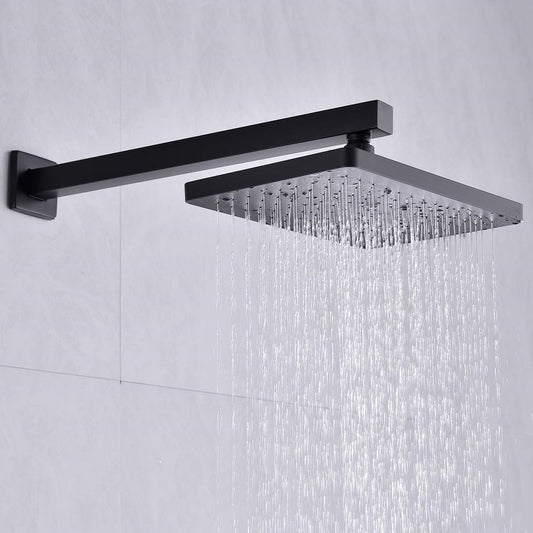 18-Inch Wall-Mounted Shower Arm | Stainless Steel in Matte Black Finish | Overhead Shower Extension