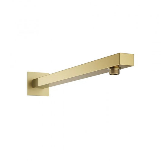 18-Inch Wall-Mounted Shower Arm | Stainless Steel in Gold Finish | Overhead Shower Extension