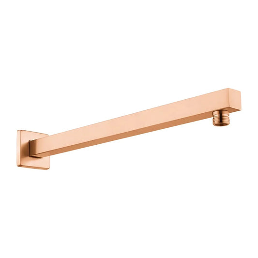 18-Inch Wall-Mounted Shower Arm | Stainless Steel in Gold Finish | Overhead Shower Extension