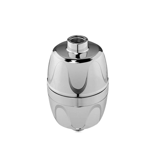 15-Layer Shower Water Filter Chrome Finish - ABS Hard Water Purifier with Replaceable Cartridge for Chlorine and Heavy Metal Removal