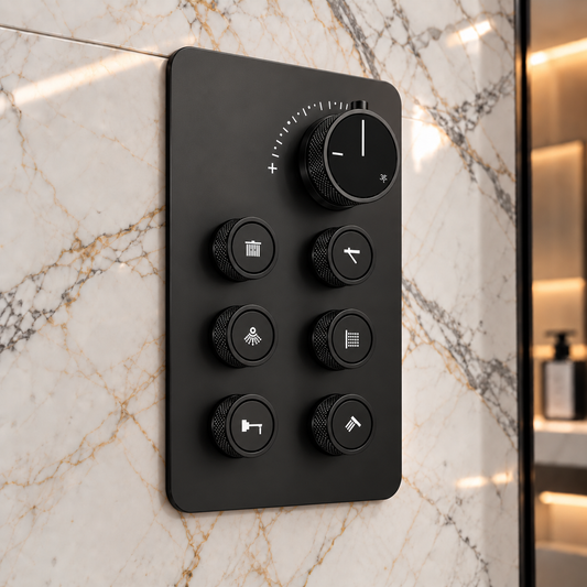 Slim_Matte_Black_Shower_Control_on_Marble
