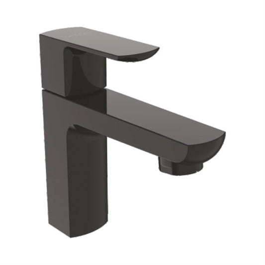 Brass Single Lever Pillar Cock With Wall Flange | Deck-Mounted Heavy Brass Faucet with Matte Black Finish & PVD Coating | Water Tap for Bathroom, Kitchen, Toilet, Garden Usage - Zura Series