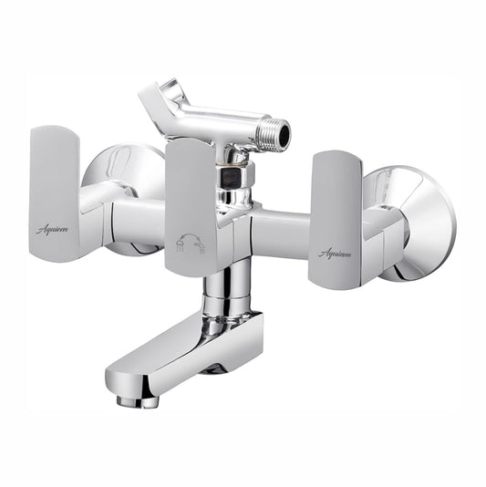 Wall Mixer with Clutch Leg & Flange - Chrome PVD Finish Solid Brass Bathroom Faucet - Zura Series