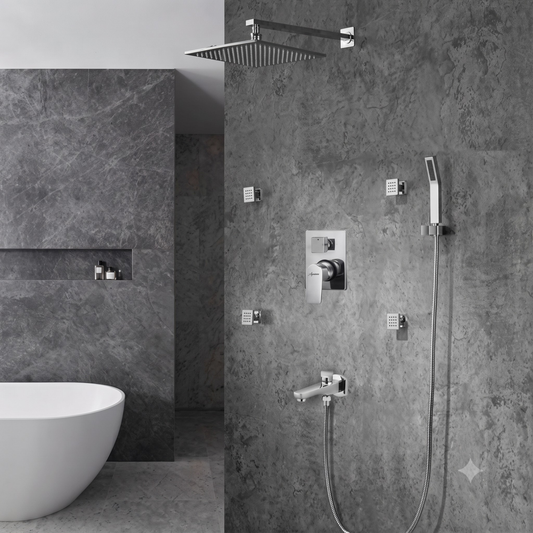 Zura Diverter Set 8 SHOWER WITH 4 BODY JET