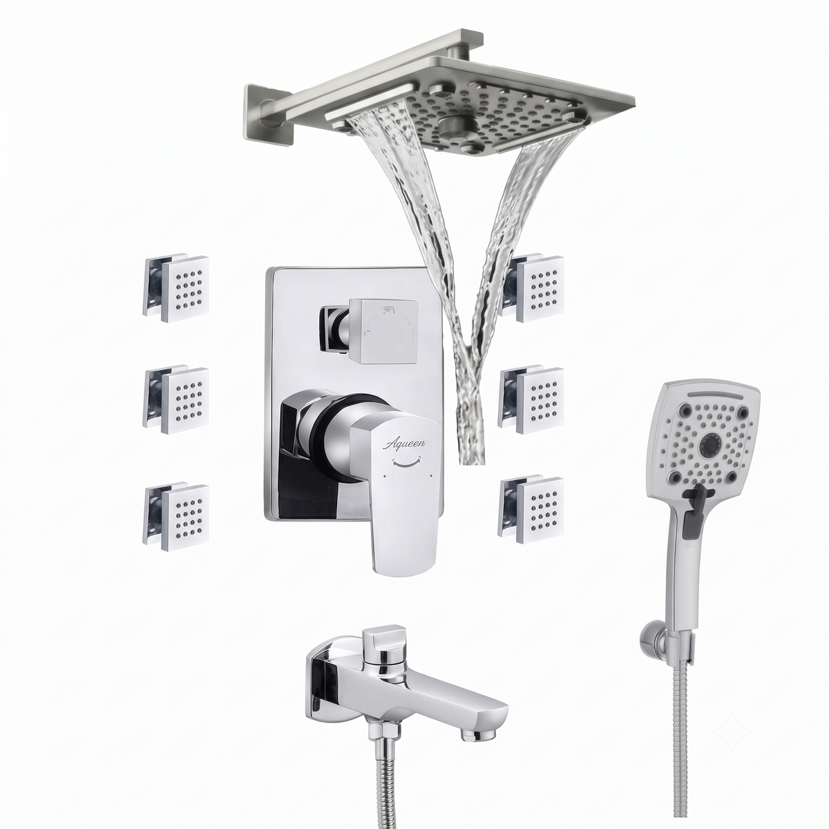Zura Diverter Set 8 SHOWER WITH 6 BODY JET