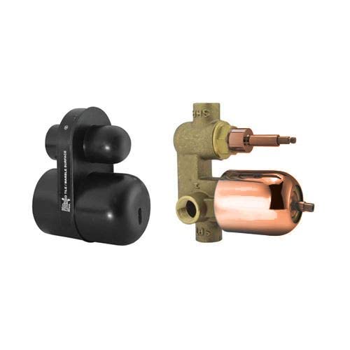 Aquieen Luxury Series Brass Concealed Body High Flow Diverter With Showers and Spout & Hand Shower Zura Collection (Rose Gold)
