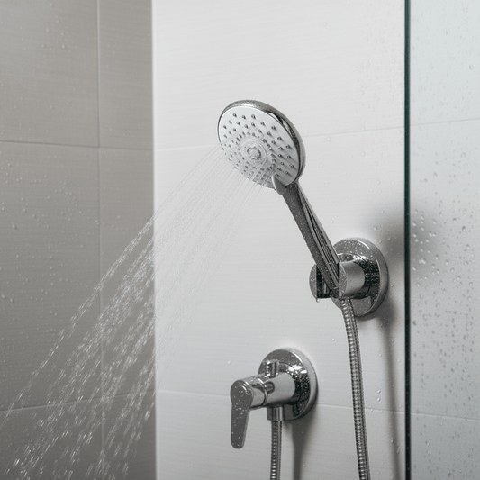 Aquieen Hand Shower, Flexible Tube & Wall Holder Set | ABS | Chrome