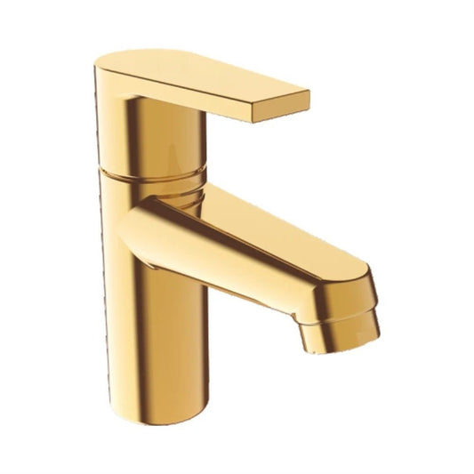 Brass Pillar Cock with Wall Flange | Deck-Mounted Faucet in Gold Finish with PVD Coating | Bathroom, Kitchen, Garden Tap | Entice Series