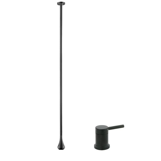 Aquieen Ceiling Mounted Single Lever Basin Mixer Wall Mounted with Provision for Hot & Cold Water Drop (Ceiling Basin Mixer Table Mounted - Matte Black)