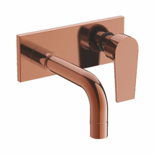 Entice Series Brass Pillar Cock With Concealed Body | Wall-Mounted Heavy Brass Faucet with Rose Gold Finish & PVD Coating | Water Tap