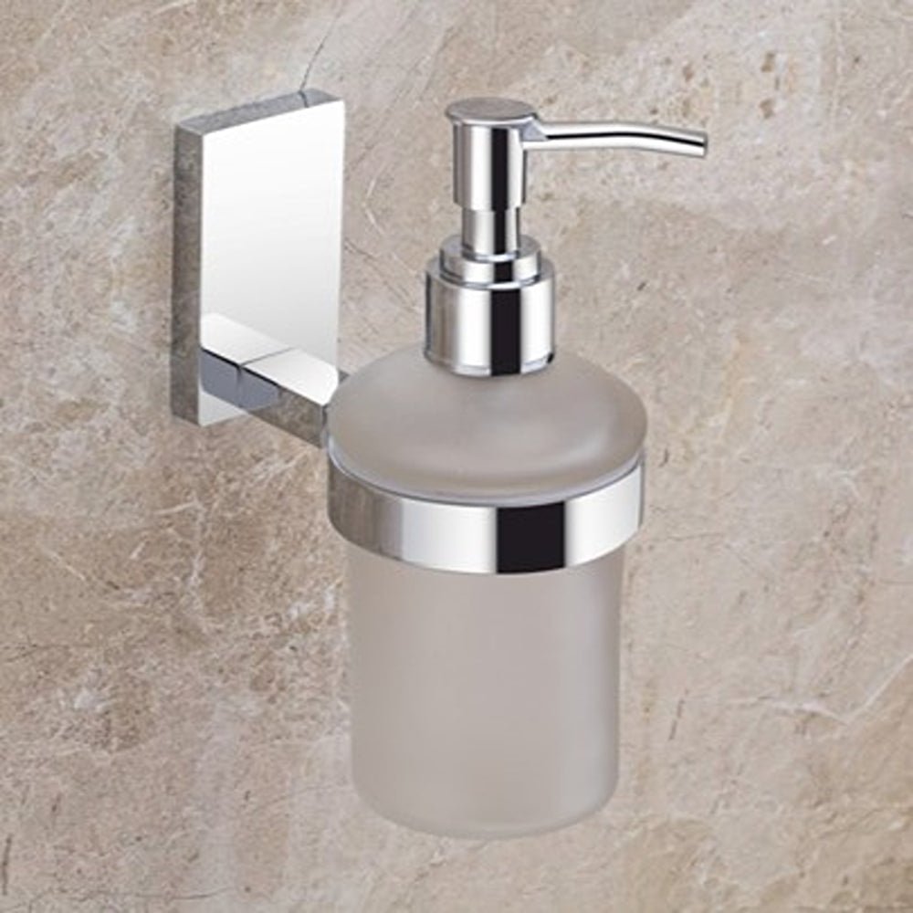 Liquid Soap Dispenser Chrome Finish, SS304 Stainless Steel Made, Wall-Mounted for Bathroom & Kitchen Use - Compel Series