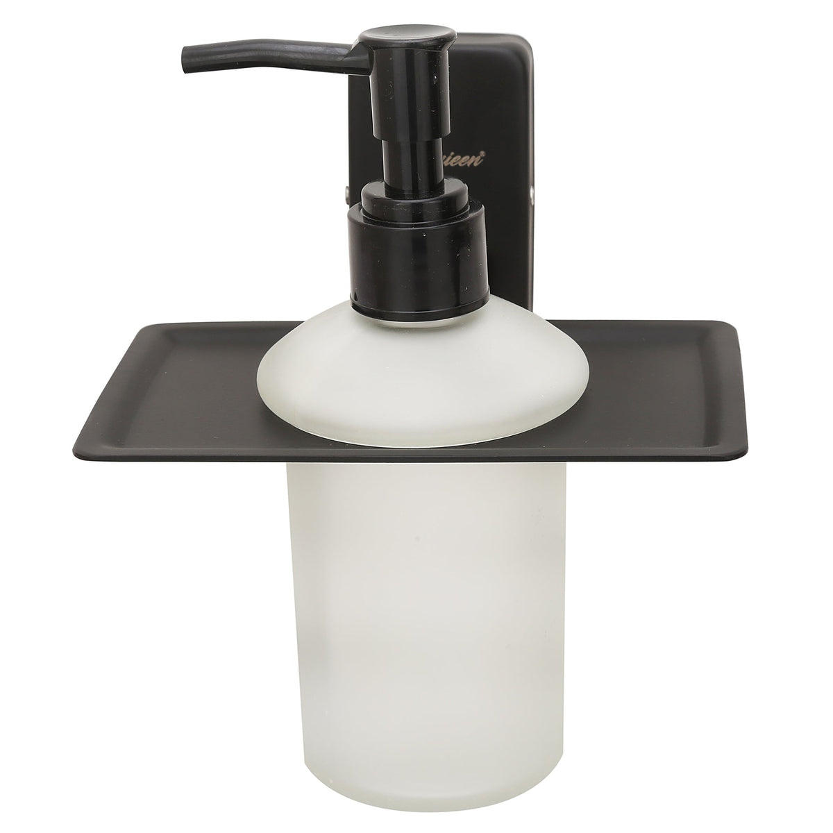 Liquid Soap Dispenser Matte Black Finish, SS304 Stainless Steel Made, Wall-Mounted for Bathroom & Kitchen Use - Compel Series