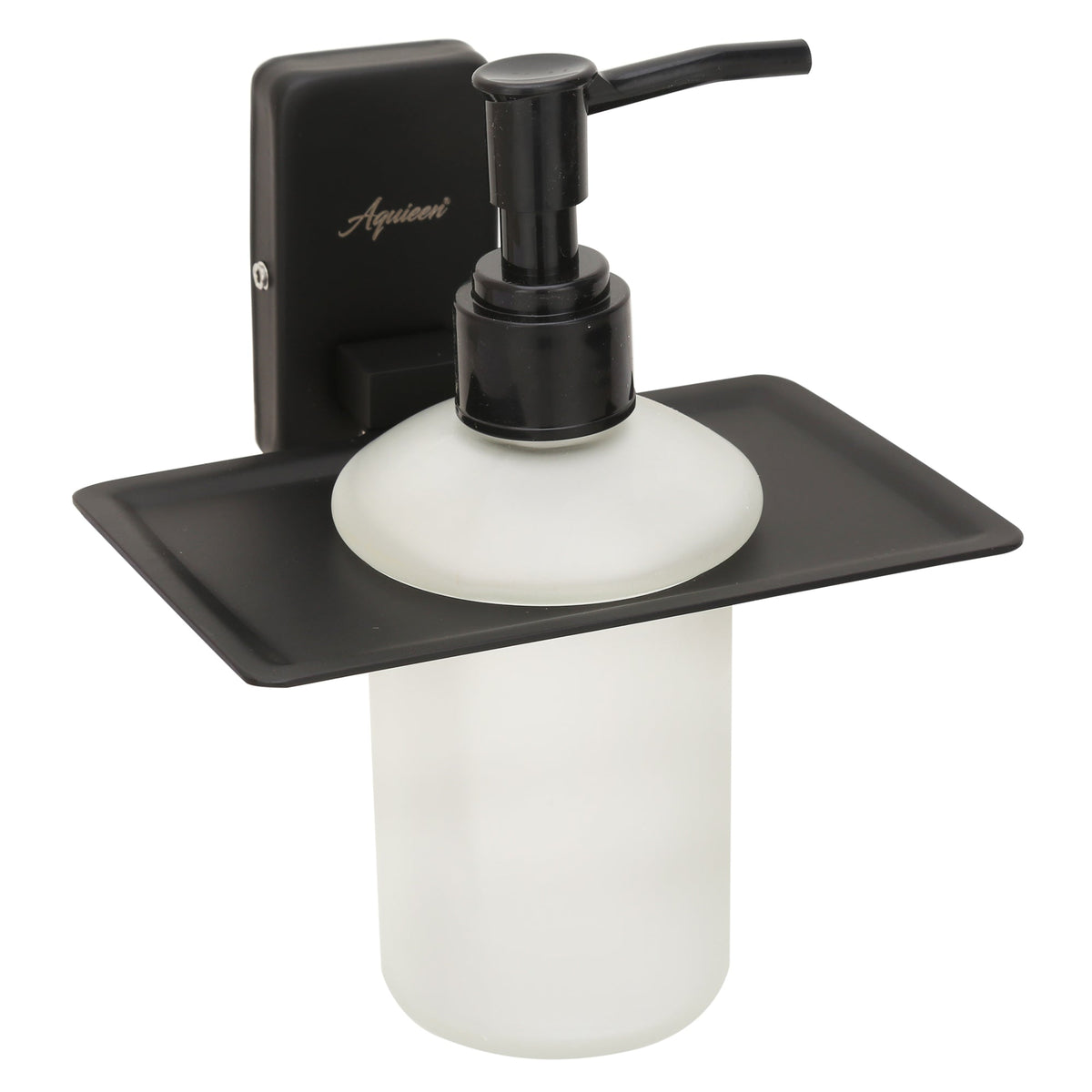 Liquid Soap Dispenser Matte Black Finish, SS304 Stainless Steel Made, Wall-Mounted for Bathroom & Kitchen Use - Compel Series