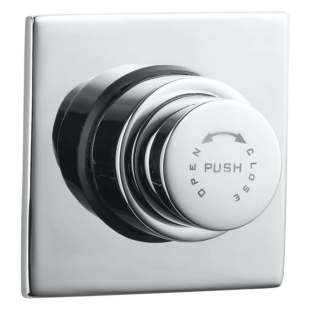 Wall-Mounted 1.25-inch Square Flush Valve in Chrome FInish | Brass Toilet Flush Valve with PVD Coating | Flush Valves, Restrooms Toilet Installation