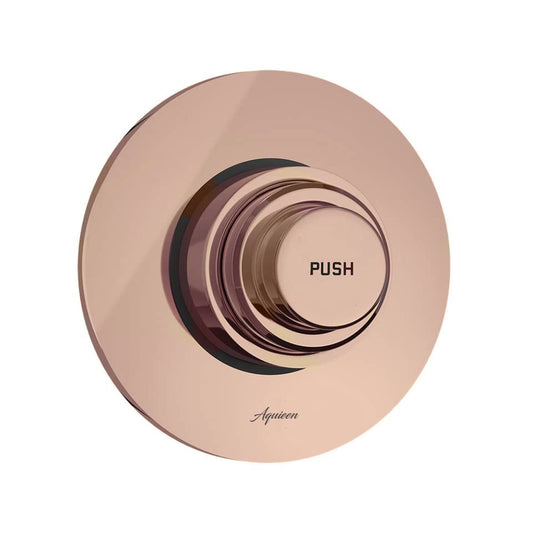 Wall-Mounted 1.5-inch Round Flush Valve in Rose Gold FInish | Brass Toilet Flush Valve with PVD Coating | Flush Valves, Restrooms Toilet Installation
