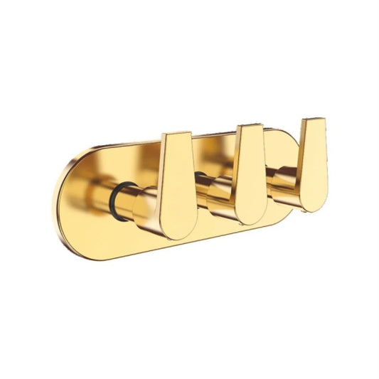 Wall-Mounted 4-Way Diverter with Exposed Part Kit | | Brass Body with Gold Finish | PVD Coating | Multi-Function Water Control for Showers & Taps