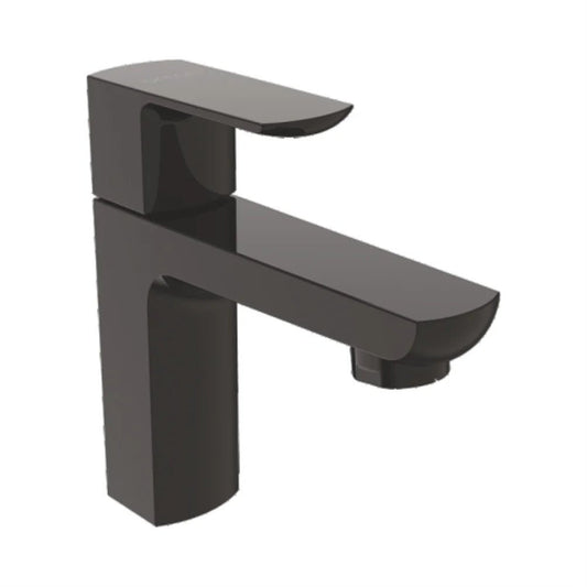 Zura Series Brass Pillar Cock With Wall Flange | Deck-Mounted Heavy Brass Faucet with Matte Black Finish & PVD Coating | Water Tap