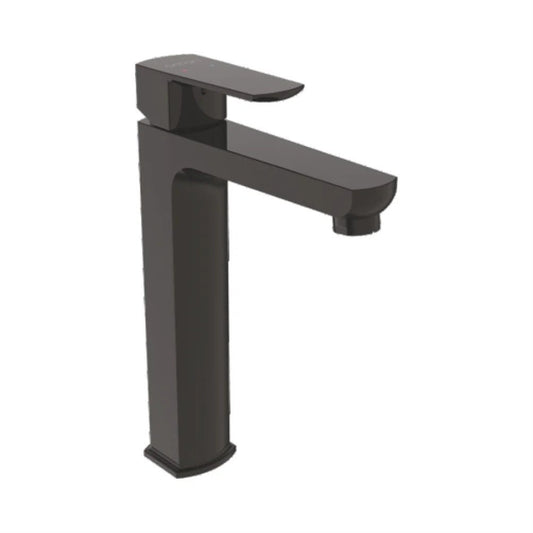 Zura Series Hot & Cold Water Basin Mixer Tap 12" Extended | Brass Basin Faucet | Matte Black Finish Sink Mixer Tap with PVD Coating | Deck-Mounted