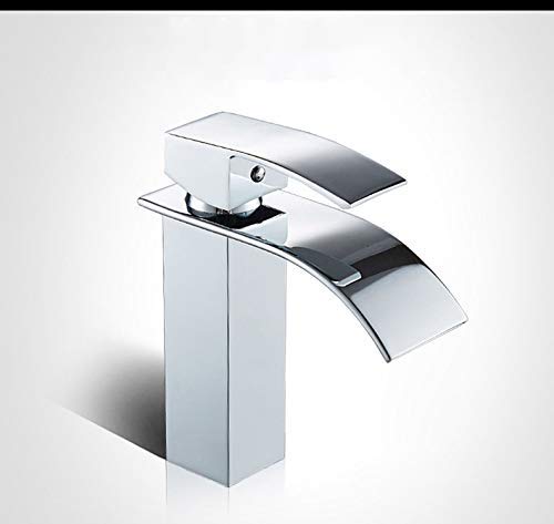 Aquieen Luxury Series Brass Hot and Cold Basin Mixer Tap Cascada Short(Chrome)