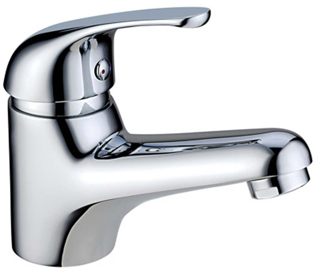 Aquieen Single Lever Basin Mixer with Provision for Hot & Cold Water & 450 mm Connecting Hoses (Stone)