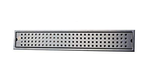 Aquieen  SS 304 Grade Check Shower Water Drainer Floor Bathroom Grating With Anti-Foul Cockroach Trap, 24 X 4" Side Hole
