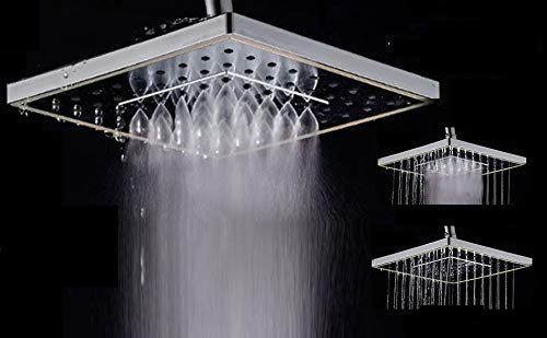 Aquieen Wall Mounted Overhead Shower 8 x 8" (Mist & Rain)