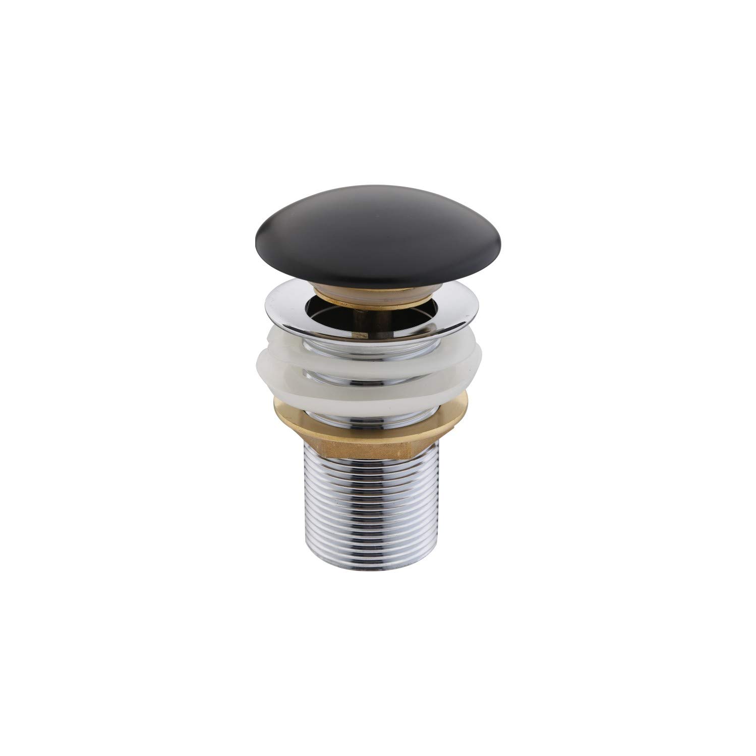 Aquieen Black Brass Full Threaded Pop Up Waste Coupling, 3"