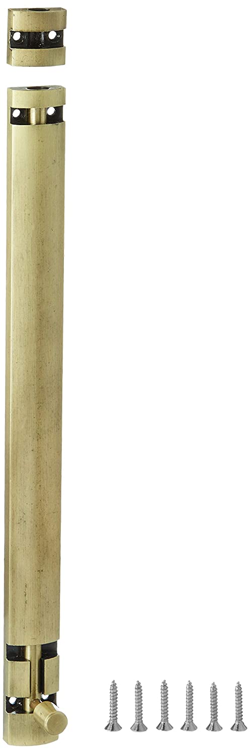 Aquieen TB651 SS 304 Tower Bolt Set Heavy (12", Antique Brass)