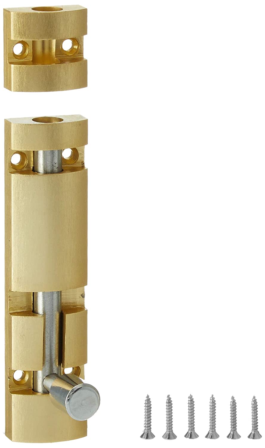 Aquieen TB651 SS 304 Tower Bolt Set Heavy (4", Gold)