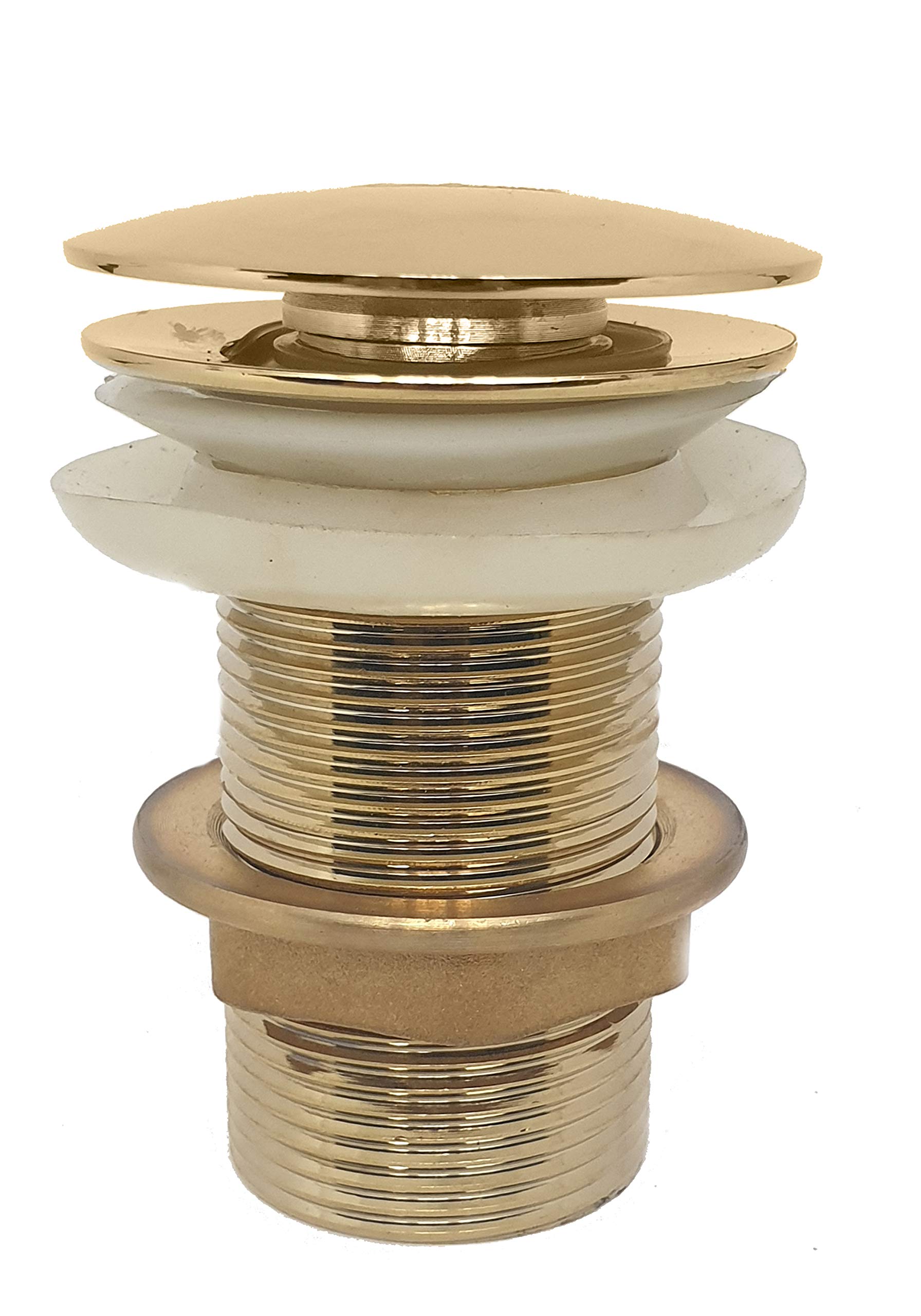 Aquieen Gold Brass Full Threaded Pop Up Waste Coupling, 3"