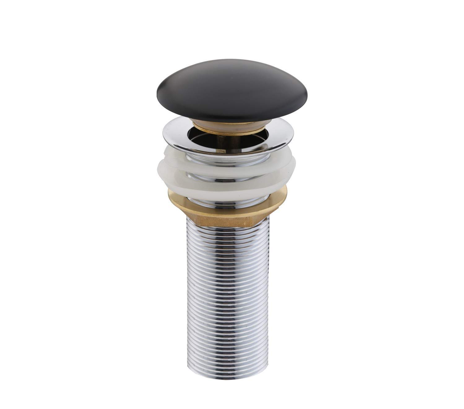 Aquieen Black Brass Full Threaded Pop Up Waste Coupling, 7"