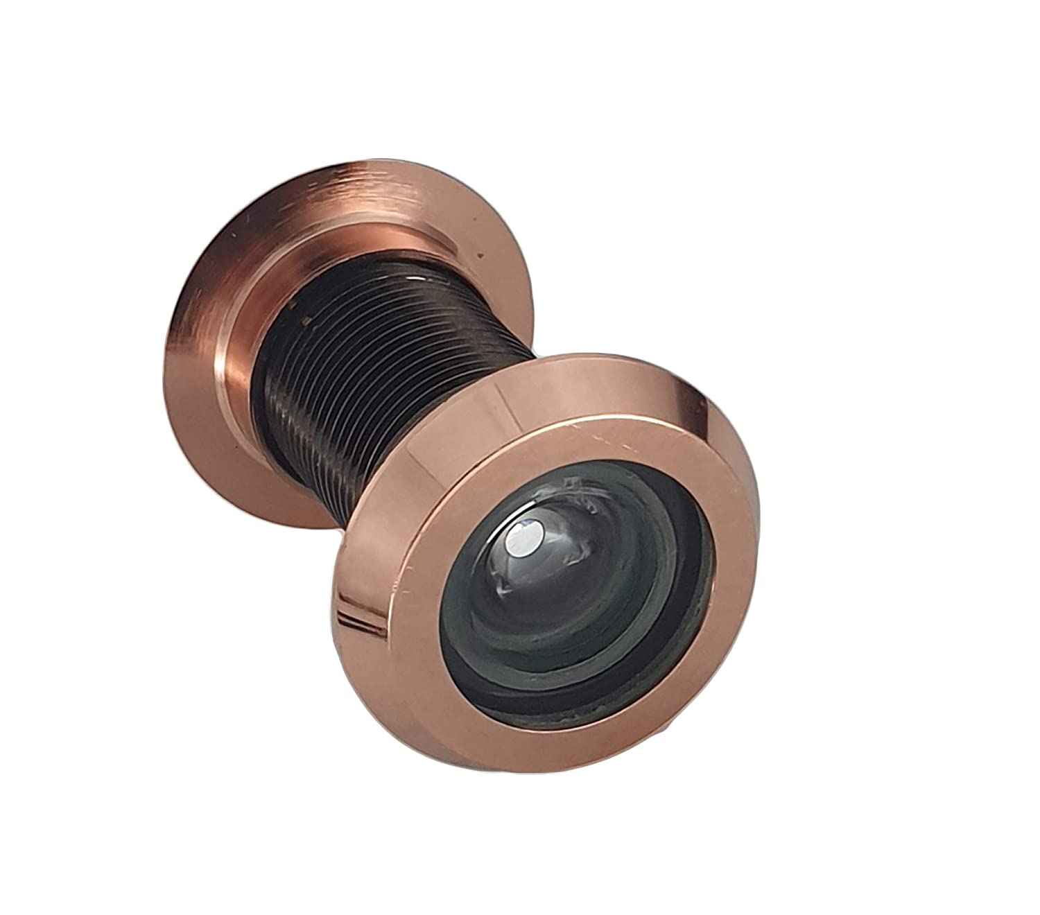 AQUIEEN Antique 200 Degree Door Eye Viewer Door Lens for Main Door Handles (35-58 mm, Brass) (Round Rose Gold)