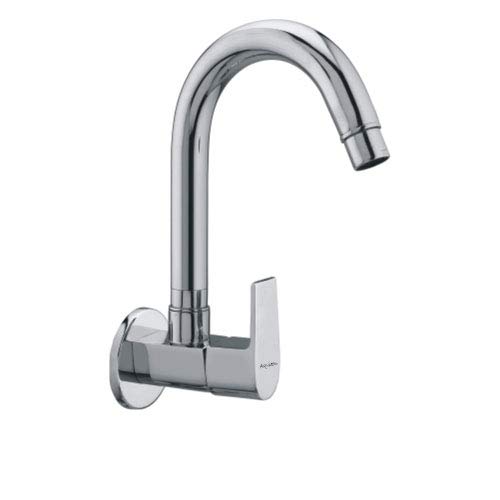 Aquieen Aura Kitchen Sink Cock Tap With Wall Flange (Chrome)