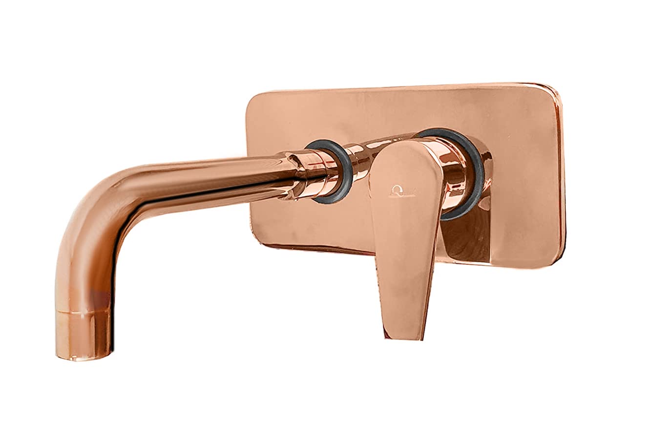 Aquieen Luxury Series Extended Body Hot & Cold Basin Mixer Basin Tap (Wall Mounted - Entice Rose Gold)