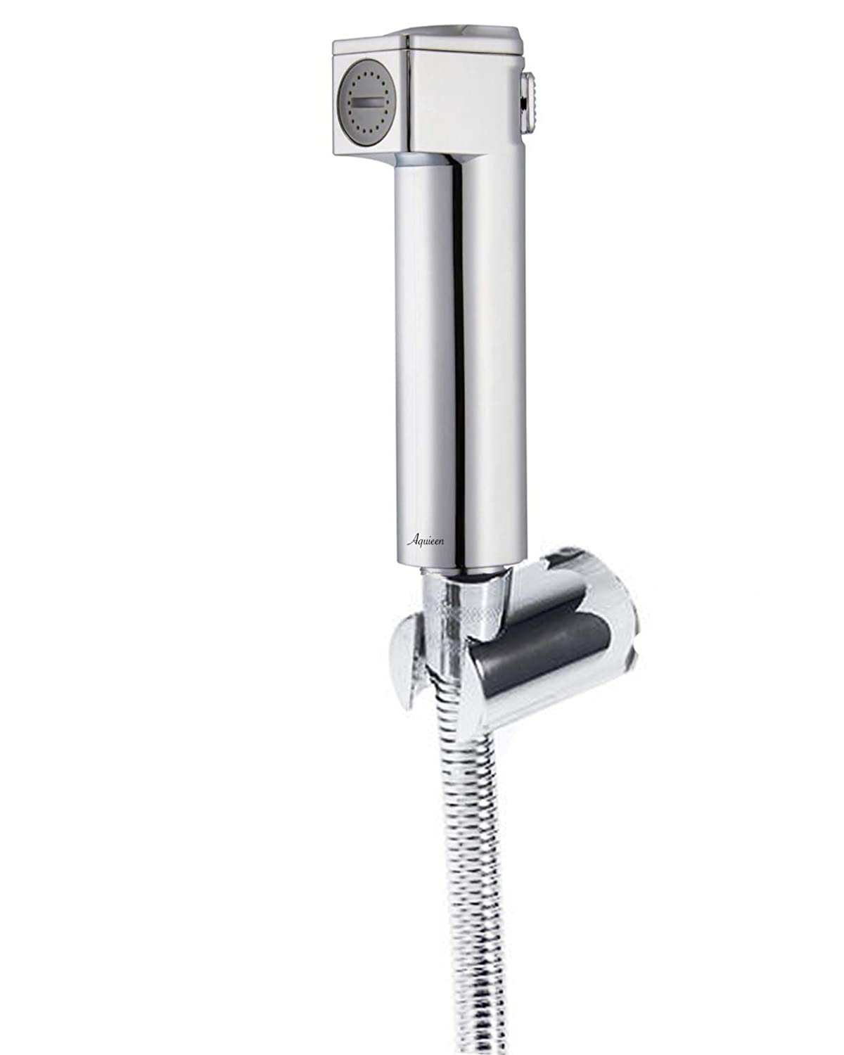 Aquieen ABS Health Faucet Set with 1 Meter SS 304 Shower Tube & Wall Hook (Ceramica Chrome)