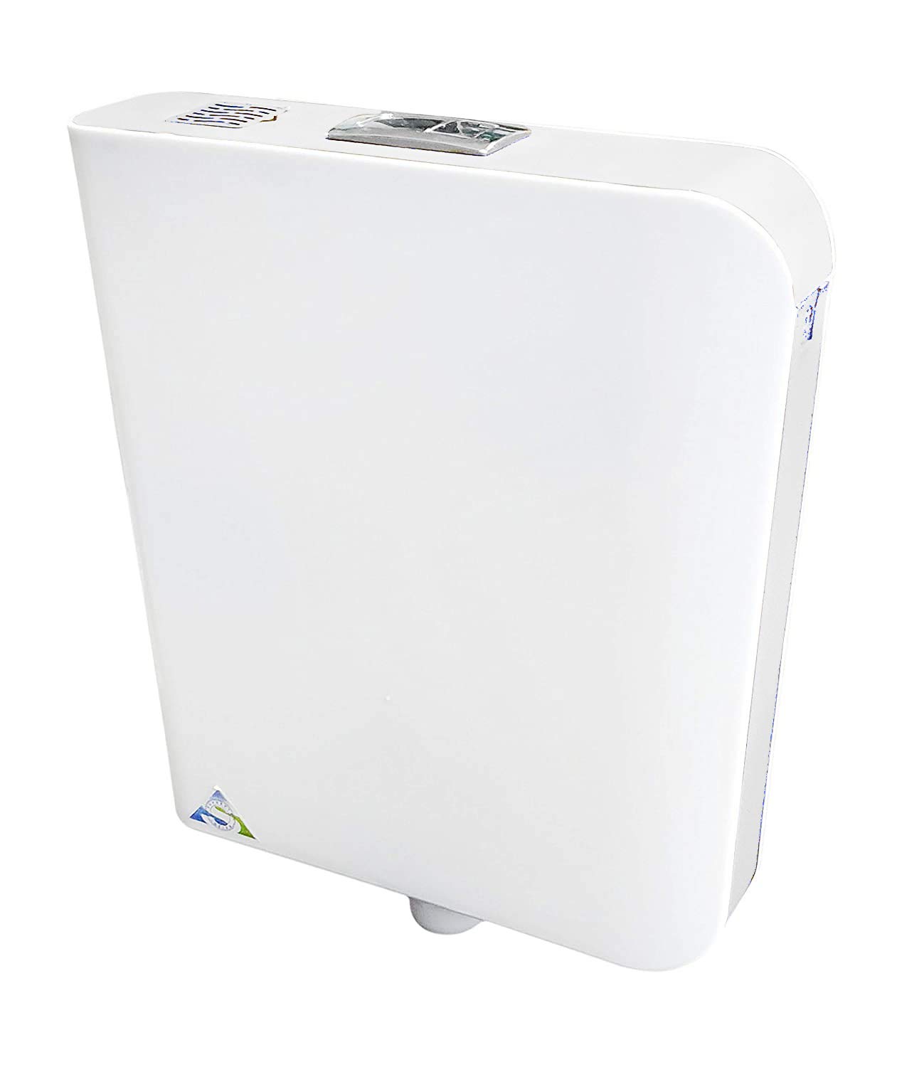 Aquieen Wall Mounted Double Flush Cistern with Provision for Air Freshner (White - Black)