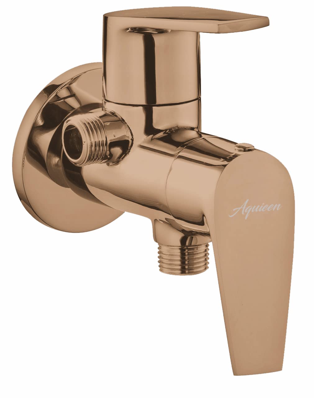 Aquieen Entice Brass Luxury Series 2 In 1 Angle Valve With Wall Flange Rose Gold