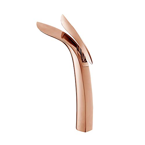 Aquieen Luxury Series Extended Body Hot & Cold Basin Mixer Basin Tap (Dolphin - Rose Gold)