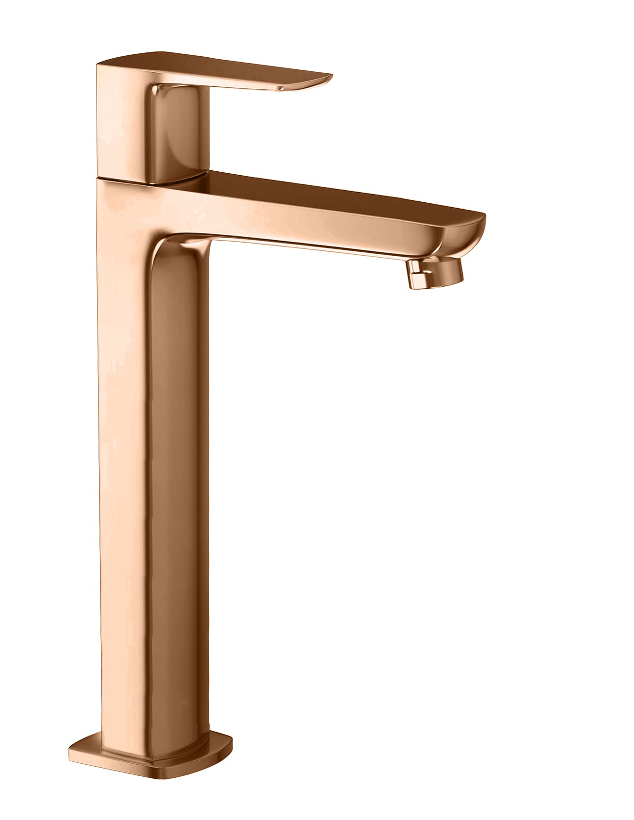 Aquieen Extended Body Tall Pillar Cock Cold Basin Tap (Zura PVD Rose Gold)