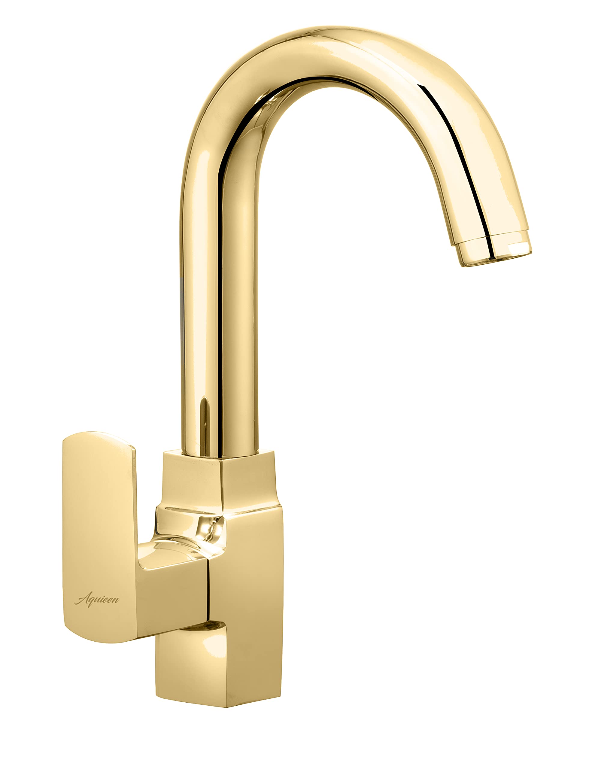 Aquieen Zura PVD Swan Neck Basin Tap (Gold)