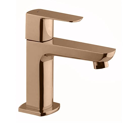 Aquieen Zura Wash Basin Pillar Cock with Provision for Cold Water (Rose Gold)