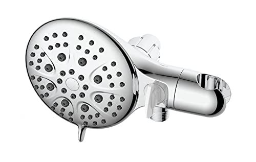 Aquieen 2 in 1 Round 6 Function Water saving Mist & Rain Shower Head with hand shower (Shower Head)