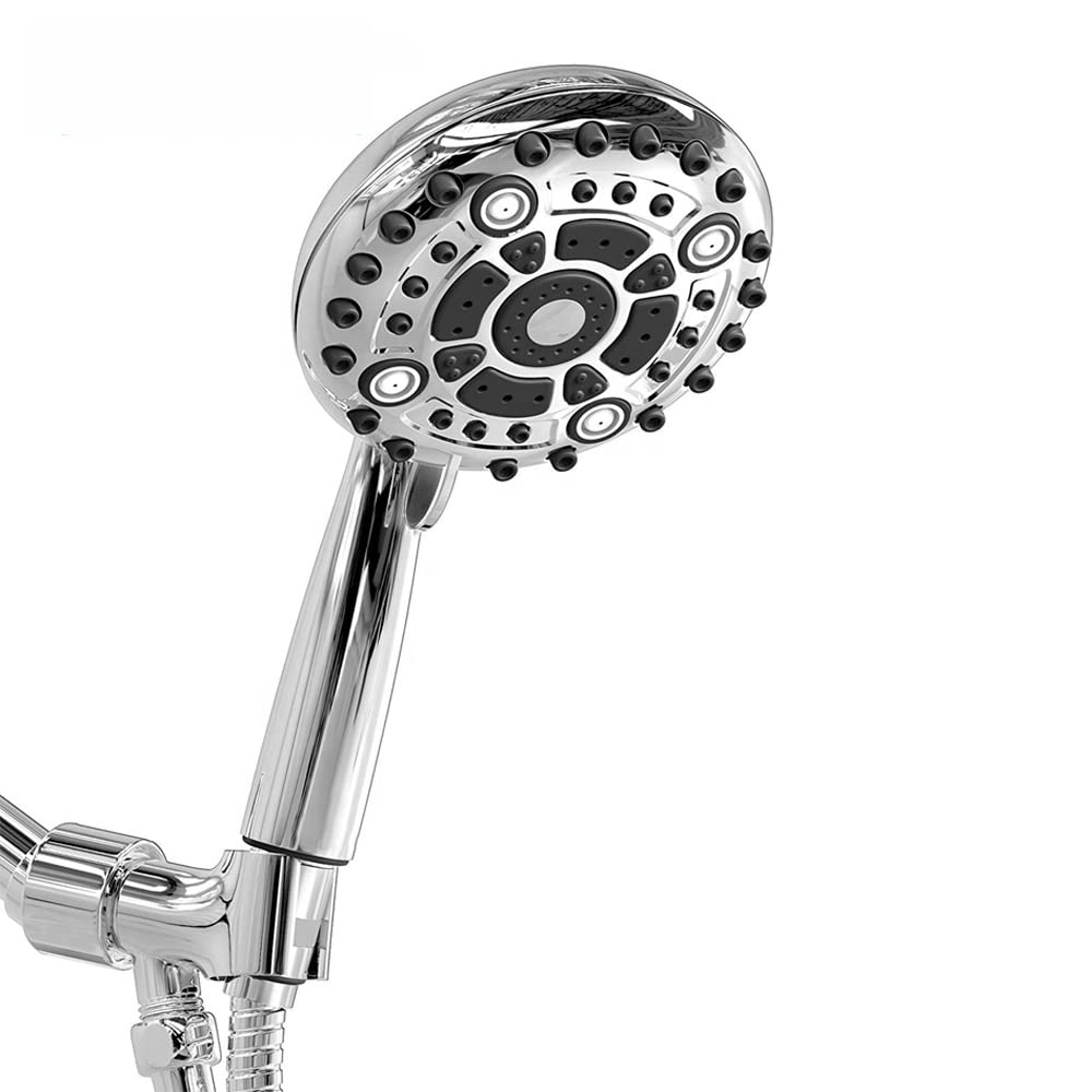 Aquieen 6 Function mist & rain hand shower Crystal with1.5 meter shower tube & Hook