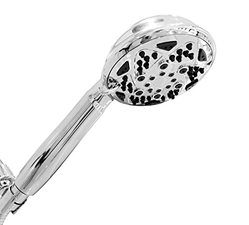 Aquieen 6 Function mist & rain hand shower (Hand Shower Star with Tube & Hook)